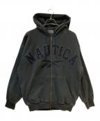 REEBOK×NAUTICA×FREAK'S STOREリーボック×ノーティカ×フリークスストア）の古着「アーチロゴ ピグメント ヘビーウェイト ジップアップ フーディー」｜グレー