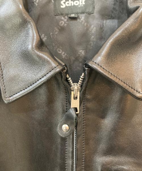 Schott（ショット）Schott (ショット) LEATHER TRACKER JACKET ブラック サイズ:XLの古着・服飾アイテム