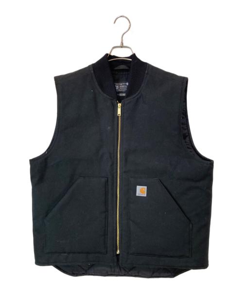 CarHartt（カーハート）CarHartt (カーハート) Relaxed Fit Firm Duck Insulated Rib Collar Vest ブラック サイズ:Lの古着・服飾アイテム