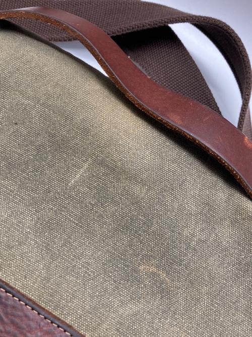 SEIL MARSCHALL（セイルマーシャル）SEIL MARSCHALL (セイルマーシャル) キャンバスレザーショルダーバッグ ブラウン サイズ:なしの古着・服飾アイテム