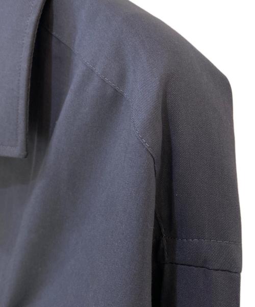 estudio 1999（イースタジオ 1999）estudio 1999 (イースタジオ 1999) フリルギャザーブラウス ネイビー サイズ:Ｍの古着・服飾アイテム