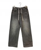 Whim Gazetteウィムガゼット）の古着「ドロストデニムパンツ」｜ブラック