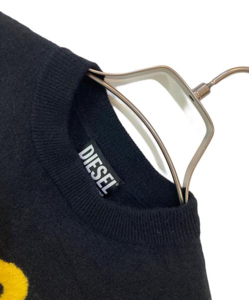 DIESEL（ディーゼル）DIESEL (ディーゼル) K-CREWK-OUT-N1 ニット ブラック サイズ:Mの古着・服飾アイテム