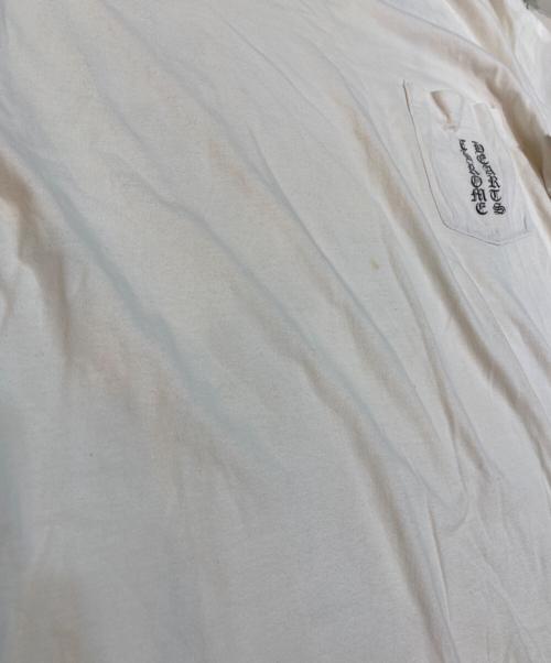 CHROME HEARTS（クロムハーツ）CHROME HEARTS (クロムハーツ) スクロールラベル ポケットTシャツ ホワイト サイズ:Lの古着・服飾アイテム