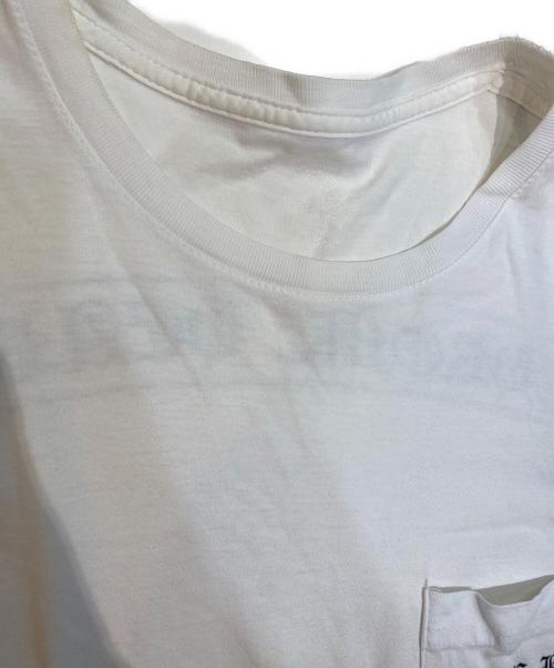 CHROME HEARTS（クロムハーツ）CHROME HEARTS (クロムハーツ) スクロールラベル ポケットTシャツ ホワイト サイズ:Lの古着・服飾アイテム