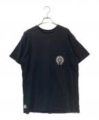 CHROME HEARTSクロムハーツ）の古着「ホノルル限定 バックホースシュープリントTシャツ」｜ブラック