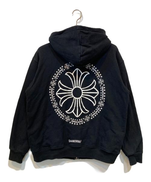CHROME HEARTS（クロムハーツ）CHROME HEARTS (クロムハーツ) HOODIE ZIP 裏地サーマル ダガージップ パーカー ブラック サイズ:XLの古着・服飾アイテム