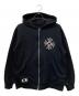 CHROME HEARTS（クロムハーツ）の古着「HOODIE ZIP 裏地サーマル ダガージップ パーカー」｜ブラック