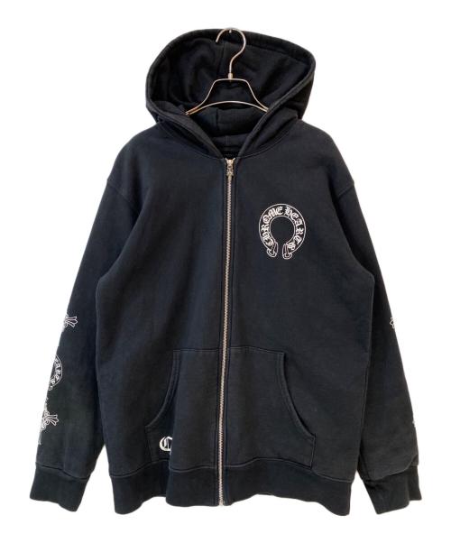 CHROME HEARTS（クロムハーツ）CHROME HEARTS (クロムハーツ) T-BAR ダガージップ パーカー ブラック サイズ:XLの古着・服飾アイテム