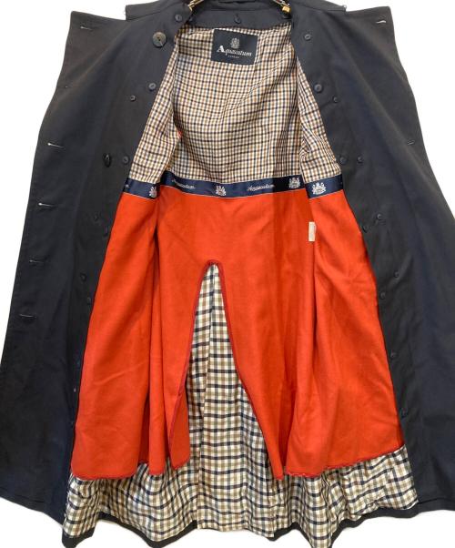 Aquascutum（アクアスキュータム）Aquascutum (アクアスキュータム) ライナー付きトレンチコート ネイビー サイズ:8の古着・服飾アイテム