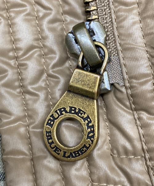 BURBERRY BLUE LABEL（バーバリーロンドンブルーレーベル）BURBERRY BLUE LABEL (バーバリーロンドンブルーレーベル) ベルテッドダウンコート ベージュ サイズ:Lの古着・服飾アイテム