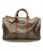 POLO RALPH LAURENポロ・ラルフローレン）の古着「千鳥格子柄ボストンバッグ」｜ベージュ
