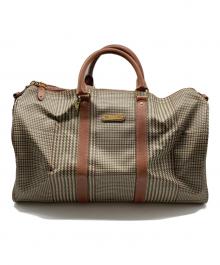 POLO RALPH LAUREN（ポロ・ラルフローレン）の古着「千鳥格子柄ボストンバッグ」｜ベージュ