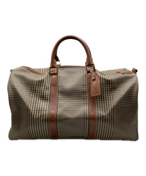 POLO RALPH LAUREN（ポロ・ラルフローレン）POLO RALPH LAUREN (ポロ・ラルフローレン) 千鳥格子柄ボストンバッグ ベージュ サイズ:なしの古着・服飾アイテム