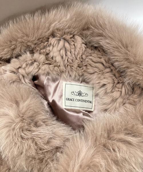GRACE CONTINENTAL（（グレースコンチネンタル）GRACE CONTINENTAL (（グレースコンチネンタル) フォックスファー混ラビットファージャケット ベージュ サイズ:Sの古着・服飾アイテム