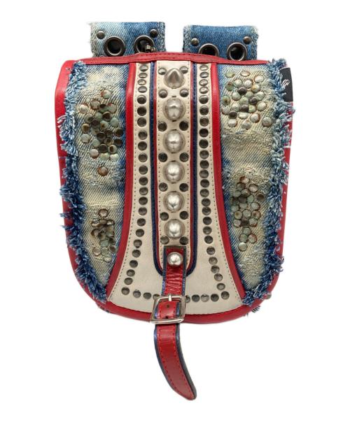 KMRII（ケムリ）KMRii (ケムリ) スタッズレザーウエストポーチ インディゴ サイズ:なしの古着・服飾アイテム