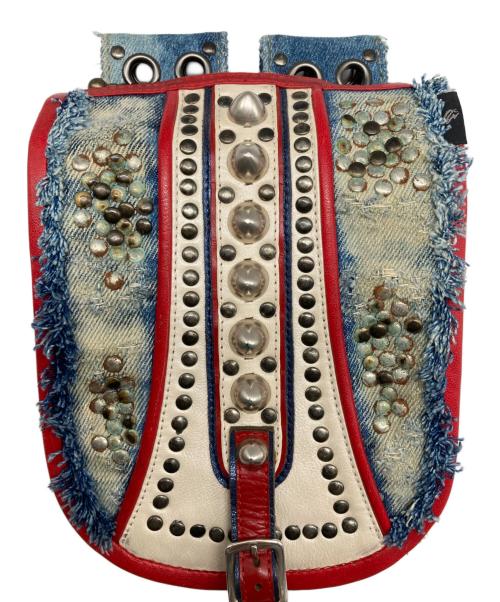 KMRII（ケムリ）KMRii (ケムリ) スタッズレザーウエストポーチ インディゴ サイズ:なしの古着・服飾アイテム