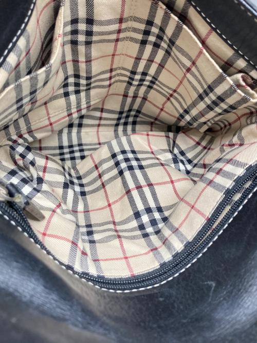 BURBERRY（バーバリー）BURBERRY (バーバリー) 裏地ノヴァチェック ショルダーバッグ ブラック サイズ:なしの古着・服飾アイテム