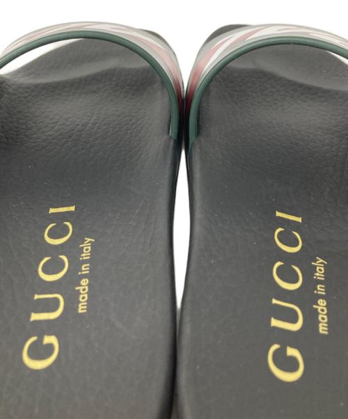 GUCCI（グッチ）GUCCI (グッチ) PALACE (パレス) Logo Web Sandal ブラック サイズ:35の古着・服飾アイテム