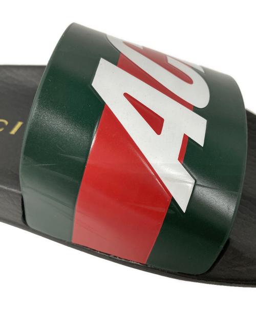 GUCCI（グッチ）GUCCI (グッチ) PALACE (パレス) Logo Web Sandal ブラック サイズ:35の古着・服飾アイテム
