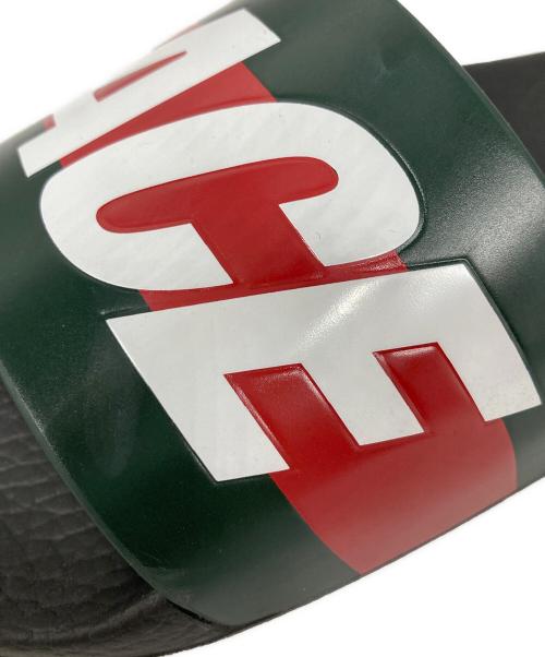 GUCCI（グッチ）GUCCI (グッチ) PALACE (パレス) Logo Web Sandal ブラック サイズ:35の古着・服飾アイテム