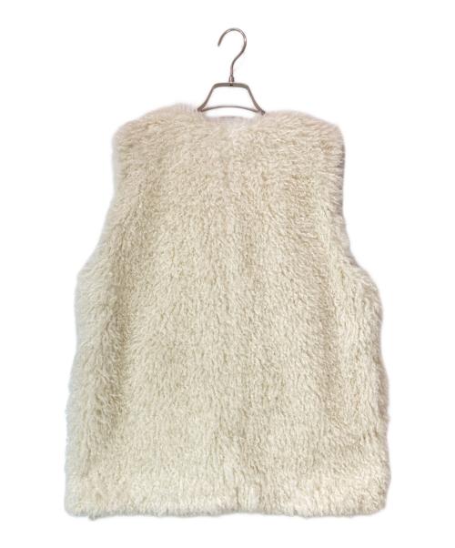 BALLSEY（ボールジィ）BALLSEY (ボールジィ) プードルファー クルーネックジレ アイボリー サイズ:36 未使用品の古着・服飾アイテム