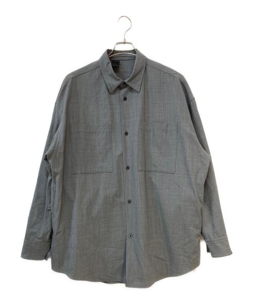 N.HOOLYWOOD（エヌ ハリウッド）N.HOOLYWOOD (エヌ ハリウッド) オーバーサイズシャツ グレー サイズ:40の古着・服飾アイテム