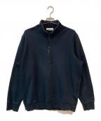 STONE ISLANDストーンアイランド）の古着「6100619 ORGANIC COTTON FLEECE ハーフジップ スウェット」｜ネイビー