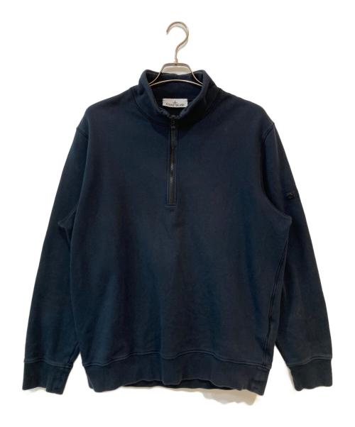 STONE ISLAND（ストーンアイランド）STONE ISLAND (ストーンアイランド) 6100619 ORGANIC COTTON FLEECE ハーフジップ スウェット ネイビー サイズ:XXLの古着・服飾アイテム