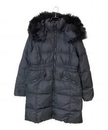 COACH（コーチ）の古着「ラムファー フード付ダウンコート」｜ブラック