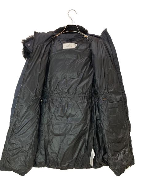 COACH（コーチ）COACH (コーチ) ラムファー フード付ダウンコート ブラック サイズ:Mの古着・服飾アイテム