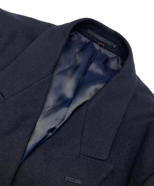 Yves Saint Laurent（イヴサンローラン）Yves Saint Laurent (イヴサンローラン) カシミヤ混 ダブルチェスターコート ネイビー サイズ:Mの古着・服飾アイテム