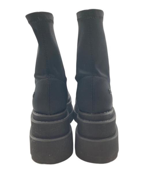 darich（ダーリッチ）Darich (ダーリッチ) ウルトラストレッチフラットショートブーツ ブラック サイズ:ｌの古着・服飾アイテム