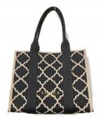 TOCCAトッカ）の古着「CHECKER CLOVER KNITBAG/チェッカークローバーニットバッグ」｜ブラック