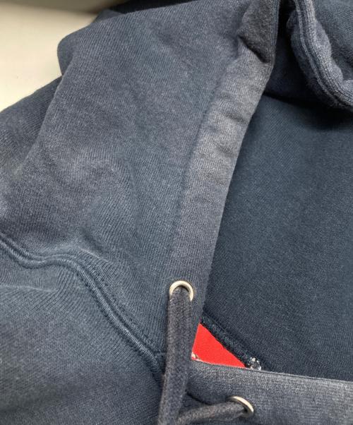 SUPREME（シュプリーム）Supreme (シュプリーム) 23FW Satin Applique Hooded Sweatshirt/サテンアップリケフード付きスウェットシャツ Washed Navy サイズ:Lの古着・服飾アイテム