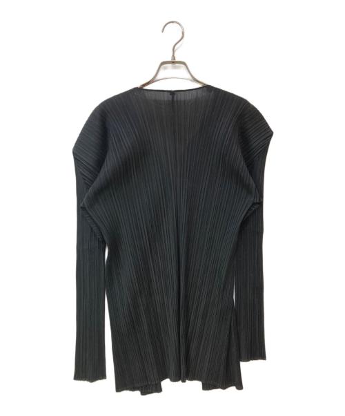 PLEATS PLEASE（プリーツプリーズ）PLEATS PLEASE (プリーツプリーズ) プリーツカーディガン ブラック サイズ:4の古着・服飾アイテム