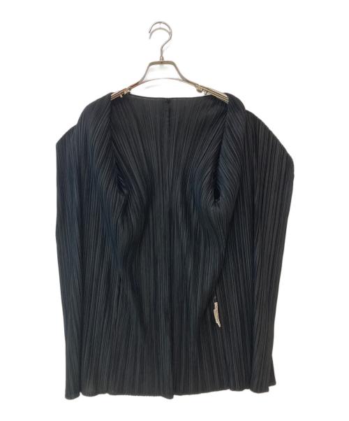 PLEATS PLEASE（プリーツプリーズ）PLEATS PLEASE (プリーツプリーズ) プリーツカーディガン ブラック サイズ:4の古着・服飾アイテム