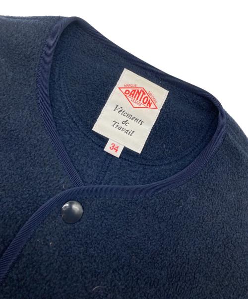 DANTON（ダントン）DANTON (ダントン) FLEECE COLLARLESS JACKE/フリースノーカラージャケットT ネイビー サイズ:34の古着・服飾アイテム