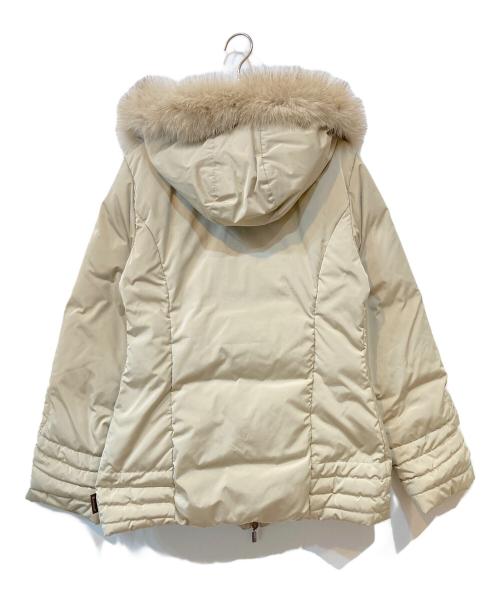 MONCLER（モンクレール）MONCLER (モンクレール) TANZ タンツ ファーフーデッド ジップアップ ダウンジャケット ベージュ サイズ:1の古着・服飾アイテム