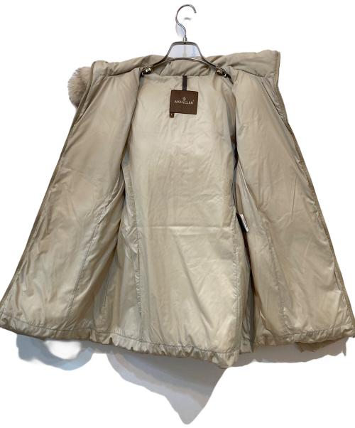 MONCLER（モンクレール）MONCLER (モンクレール) TANZ タンツ ファーフーデッド ジップアップ ダウンジャケット ベージュ サイズ:1の古着・服飾アイテム