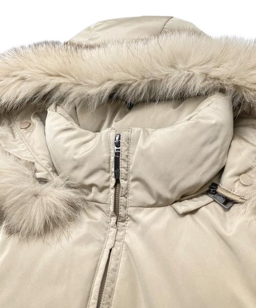 MONCLER（モンクレール）MONCLER (モンクレール) TANZ タンツ ファーフーデッド ジップアップ ダウンジャケット ベージュ サイズ:1の古着・服飾アイテム