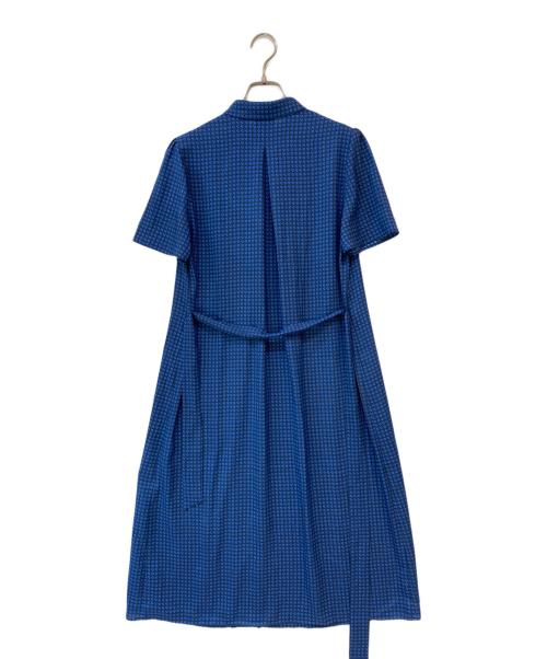 Paul Stuart（ポールスチュアート）Paul Stuart (ポールスチュアート) ハート柄ワンピース ブルー サイズ:63.5ｃｍの古着・服飾アイテム