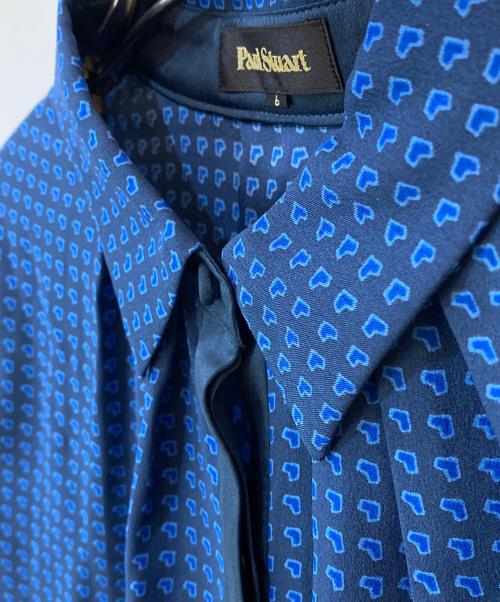 Paul Stuart（ポールスチュアート）Paul Stuart (ポールスチュアート) ハート柄ワンピース ブルー サイズ:63.5ｃｍの古着・服飾アイテム