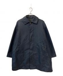 FUMITO GANRYU（フミトガンリュウ）の古着「TRAPEZE SOUTIENCOLLAR COAT/トラペーズ ステンカラーコート」｜ネイビー