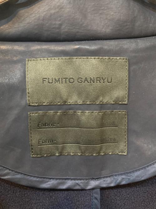 FUMITO GANRYU（フミトガンリュウ）FUMITO GANRYU (フミトガンリュウ) TRAPEZE SOUTIENCOLLAR COAT/トラペーズ ステンカラーコート ネイビー サイズ:1の古着・服飾アイテム
