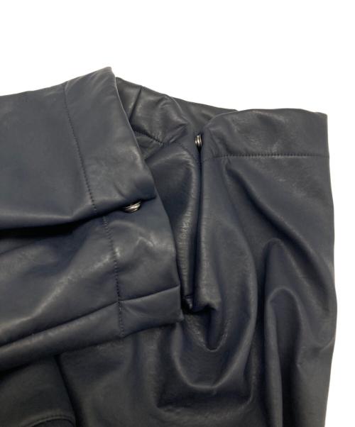 FUMITO GANRYU（フミトガンリュウ）FUMITO GANRYU (フミトガンリュウ) TRAPEZE SOUTIENCOLLAR COAT/トラペーズ ステンカラーコート ネイビー サイズ:1の古着・服飾アイテム