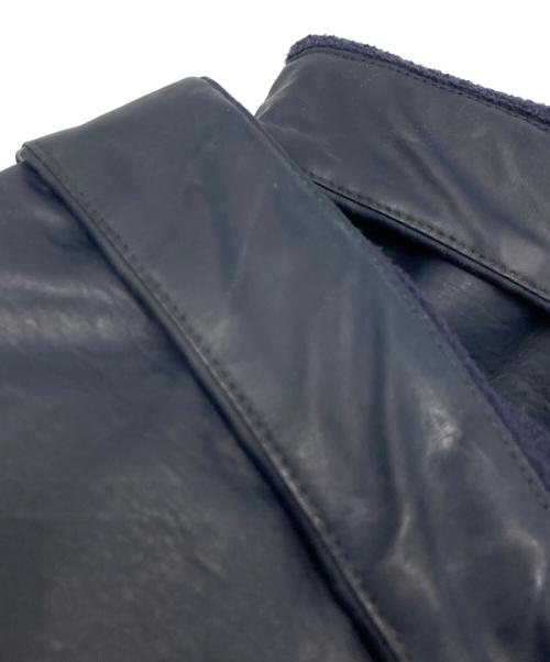 FUMITO GANRYU（フミトガンリュウ）FUMITO GANRYU (フミトガンリュウ) TRAPEZE SOUTIENCOLLAR COAT/トラペーズ ステンカラーコート ネイビー サイズ:1の古着・服飾アイテム