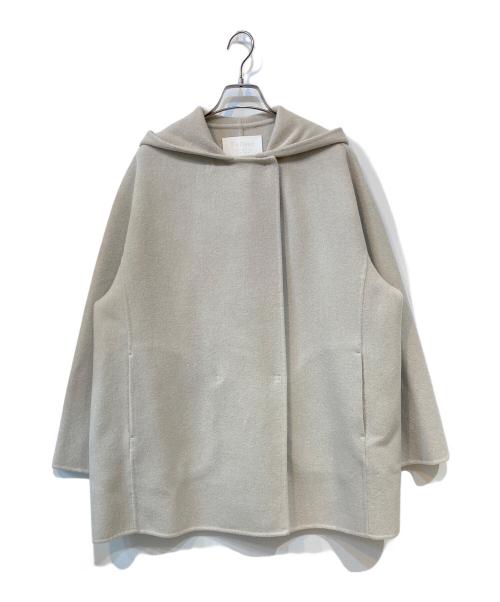 BALLSEY（ボールジィ）BALLSEY (ボールジィ) プレミアムウールリバー フーデッドショートコート ベージュ サイズ:36の古着・服飾アイテム