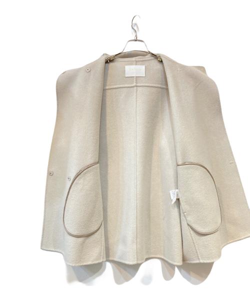 BALLSEY（ボールジィ）BALLSEY (ボールジィ) プレミアムウールリバー フーデッドショートコート ベージュ サイズ:36の古着・服飾アイテム