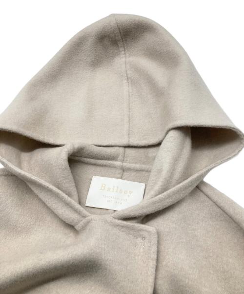 BALLSEY（ボールジィ）BALLSEY (ボールジィ) プレミアムウールリバー フーデッドショートコート ベージュ サイズ:36の古着・服飾アイテム